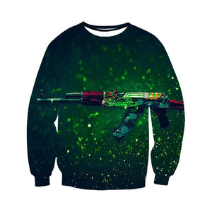 CS GO AK-47 FIRE SERPENT 3D GAMER TSHIRT