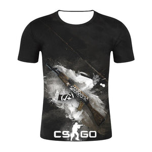 CS GO DESERT EAGLE BLAZE 3D GAMER T SHIRT