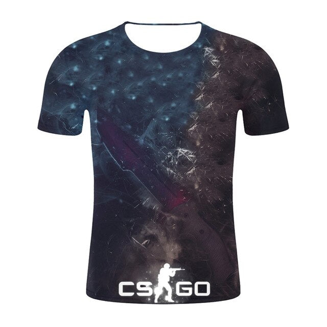 CS GO KARAMBIT / CRIMSON WEB 3D GAMER T SHIRT