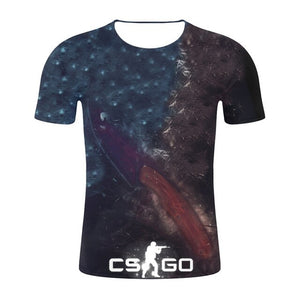 CS GO KARAMBIT / CRIMSON WEB 3D GAMER T SHIRT