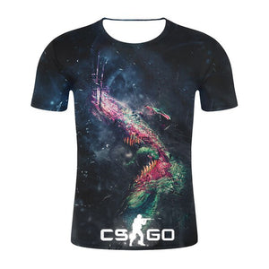 CS GO KARAMBIT / CRIMSON WEB 3D GAMER T SHIRT