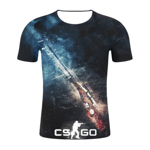 CS GO KARAMBIT / CRIMSON WEB 3D GAMER T SHIRT