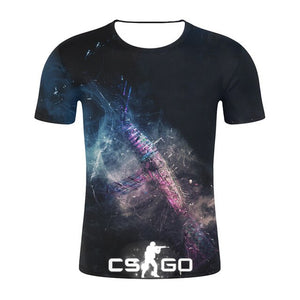 CS GO KARAMBIT / CRIMSON WEB 3D GAMER T SHIRT