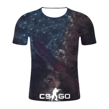 Load image into Gallery viewer, CS GO M4A4 HELL FIRE 3D GAMER T SHIRT