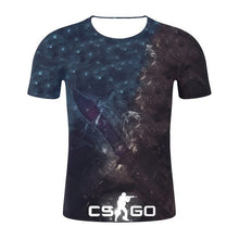 Load image into Gallery viewer, CS GO M4A4 HELL FIRE 3D GAMER T SHIRT