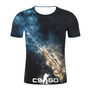 CS GO M4A4 HELL FIRE 3D GAMER T SHIRT